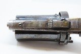 GOLD & SILVER Inlaid Antique BELGIAN 7mm Pinfire PEPPERBOX Revolver FOLDING TRIGGER 6-Shot Revolver w/IVORY GRIP - 10 of 16