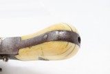 GOLD & SILVER Inlaid Antique BELGIAN 7mm Pinfire PEPPERBOX Revolver FOLDING TRIGGER 6-Shot Revolver w/IVORY GRIP - 9 of 16