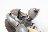 GOLD & SILVER Inlaid Antique BELGIAN 7mm Pinfire PEPPERBOX Revolver FOLDING TRIGGER 6-Shot Revolver w/IVORY GRIP - 11 of 16