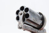 GOLD & SILVER Inlaid Antique BELGIAN 7mm Pinfire PEPPERBOX Revolver FOLDING TRIGGER 6-Shot Revolver w/IVORY GRIP - 8 of 16