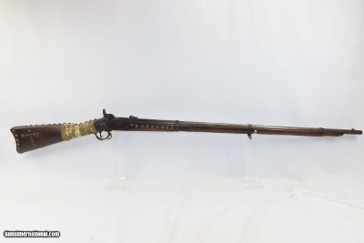 TACK DECORATED Antique COLT SPECIAL U.S. Model 1861 Rifle-Musket CIVIL WAR With CLEAR CARTOUCHE on Left Stock Flat - Image 11 of 20