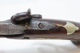 Liege Proof ENGRAVED Antique PHILADELPHIA DERINGER Style Percussion Pistol
1850s Engraved “PEANUT” Size Self Defense Pistol - 9 of 17