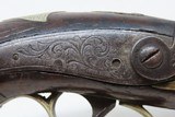 Liege Proof ENGRAVED Antique PHILADELPHIA DERINGER Style Percussion Pistol
1850s Engraved “PEANUT” Size Self Defense Pistol - 6 of 17