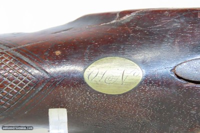 CANTON, MASS N. FRENCH Antique NEW ENGLAND Style Flintlock MILITIA MusketMASSACHUSETTS STATE Militia Type Dated 1838 - Image 10 of 21