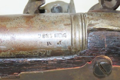 BOSTON, MASS Made Antique NEW ENGLAND Flintlock MILITIA MusketMASSACHUSETTS STATE Militia Type Dated 1826 - Image 13 of 19