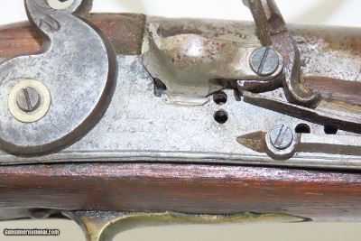 BOSTON, MASS Made Antique NEW ENGLAND Flintlock MILITIA MusketMASSACHUSETTS STATE Militia Type Dated 1826 - Image 6 of 19