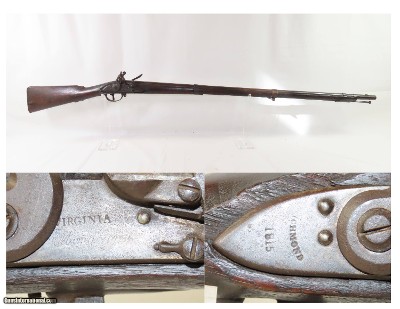 1815 DATED Rare VIRGINIA MANUFACTORY 2nd Model Flintlock CONFEDERATE Musket
Richmond, VA MUSKET Made in the Only State-Run Armory!