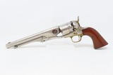 1863 Antique COLT Model 1860 .44 ARMY CIVIL WAR WILD WEST Period Nickel 8” In Fitted, Lined Modern Case with Key - 6 of 22