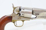 1863 Antique COLT Model 1860 .44 ARMY CIVIL WAR WILD WEST Period Nickel 8” In Fitted, Lined Modern Case with Key - 21 of 22