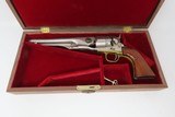 1863 Antique COLT Model 1860 .44 ARMY CIVIL WAR WILD WEST Period Nickel 8” In Fitted, Lined Modern Case with Key - 3 of 22