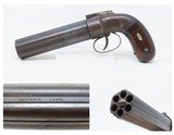 1840s mfr. BROADWAY NYC ALLEN & THURBER .36 Cal. PEPPERBOX Revolver Antique J.G. Bolen NEW YORK RETAILER Marked
