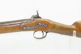 SPANISH Nicely ENGRAVED Antique “MIQUELET” 12 Gauge Percussion SHOTGUNHistoric Coach Gun with CHECKERED STOCK - 15 of 19