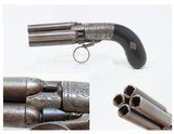 BELGIAN Antique MARIETTE PATENT Underhammer RING Trigger Perc. PEPPERBOX
LEIGE PROOFED 1850s Revolving Self Defense Pistol - 1 of 18