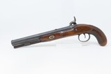 ENGRAVED English Antique SILVER BANDED Pistol Belt Holster .50 Caliber English BIG BORE Pistol Made Circa 1844 - 14 of 17
