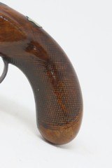 ENGRAVED English Antique SILVER BANDED Pistol Belt Holster .50 Caliber English BIG BORE Pistol Made Circa 1844 - 15 of 17