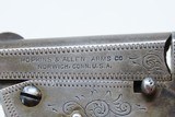 RARE c1911 HOPKINS & ALLEN Vest Pocket Pistol .22 SHORT Parrot Beak Single
MOTHER OF PEARL, GOLD MEDALLION, ENGRAVED - 5 of 15