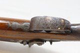 Engraved THOMAS LLOYD Antique DOUBLE BARREL Percussion TWO TRIGGER PistolBRITISH .60 Cal. Self Defense Belt/Holster Pistol - 15 of 21