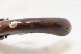 Engraved THOMAS LLOYD Antique DOUBLE BARREL Percussion TWO TRIGGER PistolBRITISH .60 Cal. Self Defense Belt/Holster Pistol - 9 of 21