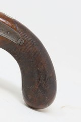 Engraved THOMAS LLOYD Antique DOUBLE BARREL Percussion TWO TRIGGER PistolBRITISH .60 Cal. Self Defense Belt/Holster Pistol - 19 of 21