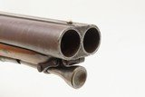 Engraved THOMAS LLOYD Antique DOUBLE BARREL Percussion TWO TRIGGER PistolBRITISH .60 Cal. Self Defense Belt/Holster Pistol - 8 of 21