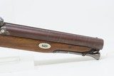 Engraved THOMAS LLOYD Antique DOUBLE BARREL Percussion TWO TRIGGER PistolBRITISH .60 Cal. Self Defense Belt/Holster Pistol - 5 of 21