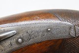 Engraved THOMAS LLOYD Antique DOUBLE BARREL Percussion TWO TRIGGER PistolBRITISH .60 Cal. Self Defense Belt/Holster Pistol - 17 of 21
