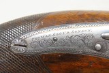 Engraved THOMAS LLOYD Antique DOUBLE BARREL Percussion TWO TRIGGER PistolBRITISH .60 Cal. Self Defense Belt/Holster Pistol - 6 of 21