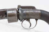 British ENGRAVED Antique BAR HAMMER Transitional .36 PERCUSSION DA Revolver “IMPROVED REVOLVER” Marked Transitional Firearm - 4 of 17