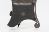 Antique ENGRAVED Single Shot LIEGE PROOFED .38 Rimfire Tip-Up POCKET Pistol Belgian Made Tip-Up Single Shot Pistol - 3 of 15