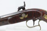 GAME SCENE ENGRAVED Antique PERCUSSION .36 Self Defense COAT/BELT PistolMid-19th Century Carry Gun - 17 of 20