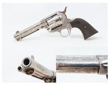 1907 COLT Single Action Army Revolver PEACEMAKER .38-40 WCF C&R ENGRAVED Nickel Finish with Scroll Engraving 4 3/4” SAA - 1 of 18