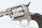 1907 COLT Single Action Army Revolver PEACEMAKER .38-40 WCF C&R ENGRAVED Nickel Finish with Scroll Engraving 4 3/4” SAA - 4 of 18