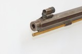 ENGRAVED Antique Unmarked Half Stock PERCUSSION .44 TARGET Rifle PEEP SIGHT Mid-1800s Target/Competition Rifle - 19 of 20