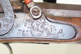 ENGRAVED Antique Unmarked Half Stock PERCUSSION .44 TARGET Rifle PEEP SIGHT Mid-1800s Target/Competition Rifle - 6 of 20
