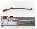 ENGRAVED Antique Unmarked Half Stock PERCUSSION .44 TARGET Rifle PEEP SIGHT Mid-1800s Target/Competition Rifle - 1 of 20
