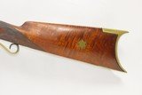 ENGRAVED Antique Unmarked Half Stock PERCUSSION .44 TARGET Rifle PEEP SIGHT Mid-1800s Target/Competition Rifle - 16 of 20