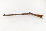 ENGRAVED Antique Unmarked Half Stock PERCUSSION .44 TARGET Rifle PEEP SIGHT Mid-1800s Target/Competition Rifle - 15 of 20