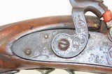 ENGRAVED Antique Unmarked Half Stock PERCUSSION .44 TARGET Rifle PEEP SIGHT Mid-1800s Target/Competition Rifle - 7 of 20