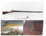 Antique BELGIAN Military CHARLEVILLE Rifle-Musket BAYONET
Dated 1857 on the Stock CIVIL WAR IMPORT - 1 of 20