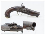Engraved PATILLA MIQUELET “Militia” Percussion Belt/Pocket Pistol EUROPEANEarly to Mid-19th Century Miquelet Pistol - 1 of 16