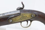 Engraved PATILLA MIQUELET “Militia” Percussion Belt/Pocket Pistol EUROPEANEarly to Mid-19th Century Miquelet Pistol - 15 of 16