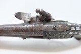 ORNATE Antique MEDITERANEAN/OTTOMAN Style Flintlock HORSE/NAVAL Pistol INLAID STOCK Late-18th / Early 19th Century Pistol - 8 of 16