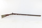 SILVER INLAID Antique Half Stock BACK ACTION .42 Perc. AMERICAN Long RifleMid-1800s HOMESTEAD/HUNTING Rifle - 2 of 17