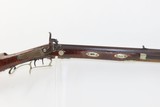 SILVER INLAID Antique Half Stock BACK ACTION .42 Perc. AMERICAN Long RifleMid-1800s HOMESTEAD/HUNTING Rifle - 4 of 17