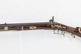 SILVER INLAID Antique Half Stock BACK ACTION .42 Perc. AMERICAN Long RifleMid-1800s HOMESTEAD/HUNTING Rifle - 14 of 17
