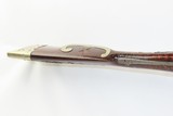 SILVER INLAID Antique Half Stock BACK ACTION .42 Perc. AMERICAN Long RifleMid-1800s HOMESTEAD/HUNTING Rifle - 9 of 17