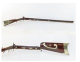 SILVER INLAID Antique Half Stock BACK ACTION .42 Perc. AMERICAN Long RifleMid-1800s HOMESTEAD/HUNTING Rifle - 1 of 17
