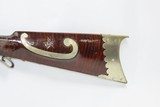 SILVER INLAID Antique Half Stock BACK ACTION .42 Perc. AMERICAN Long RifleMid-1800s HOMESTEAD/HUNTING Rifle - 13 of 17
