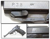 WORLD WAR II German SPREEWERKE “cyq” Code P.38 Pistol 9x19 Luger C&R
WW2 German “Wehrmacht” 9mm Sidearm!