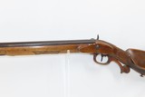 GERMANIC Antique JAEGER RIFLE .62 Caliber Hesse Bavaria Musket Carved Wooden Trigger Guard & Stock - 15 of 18